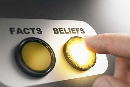 Difference between facts and beliefs for critical thinking